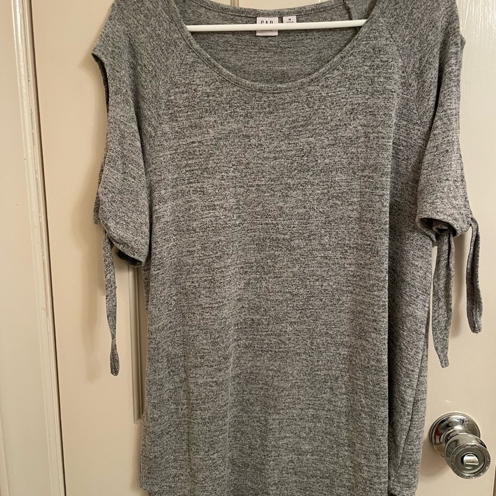 GAP Heather Gray Tie-Sleeve Tunic